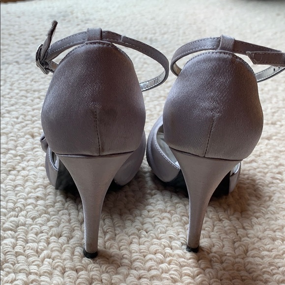 Pewter Nina Peep Toe Heels - Picture 3 of 4